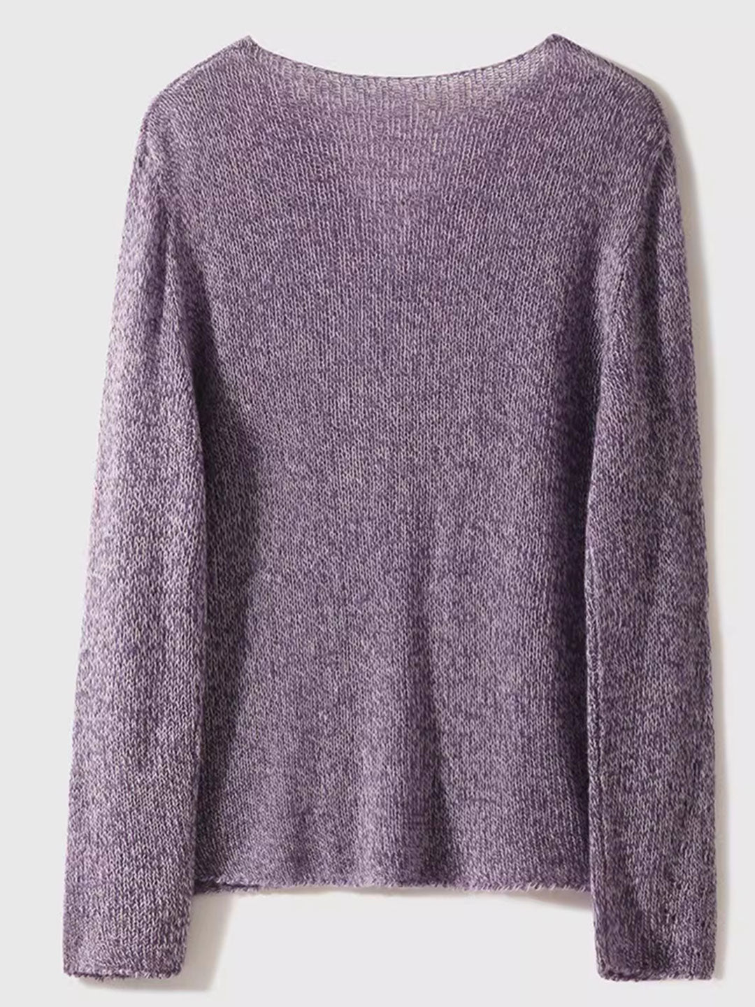 Mia Casual Crew Neck Hollow Knitted Top