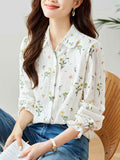 Valeria Classic Lapel Embroidered Floral Shirt