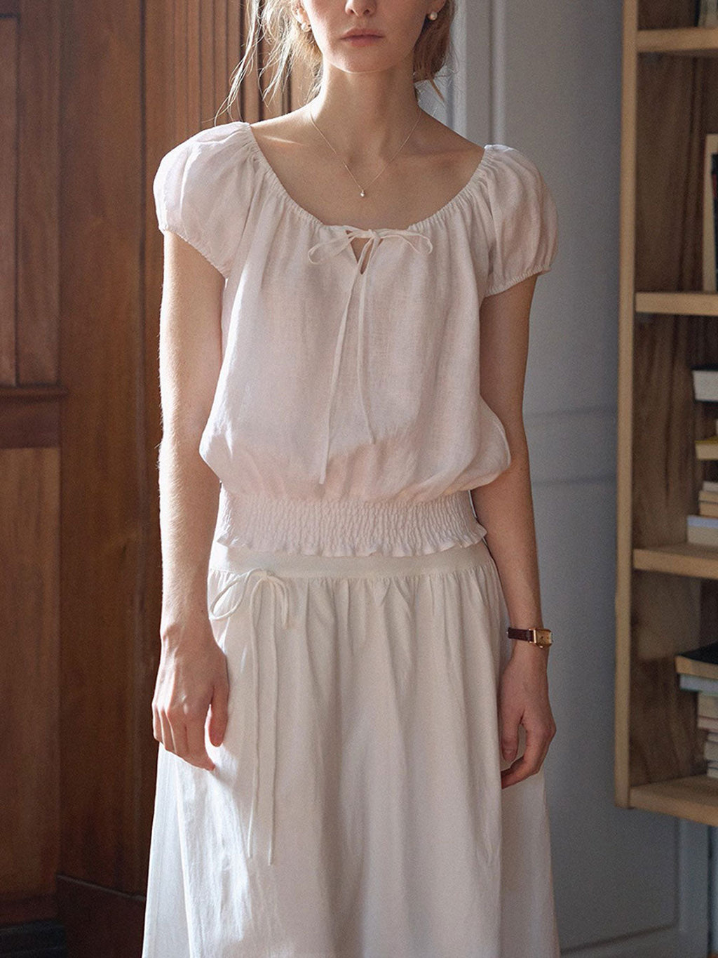 Sophia Loose Crew Neck Solid Color Blouse