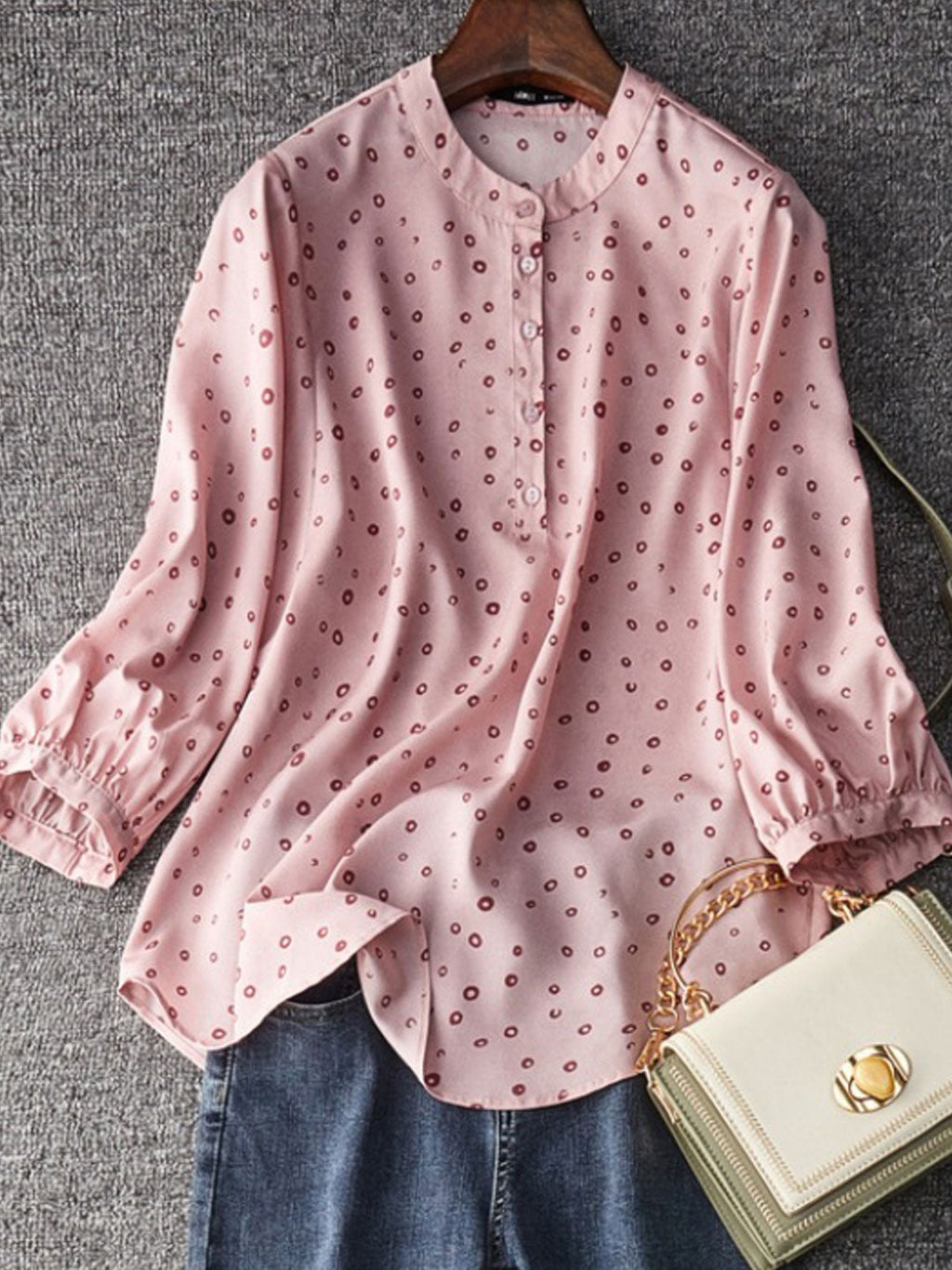 Kylie Chic Crew Neck Chiffon Floral Top