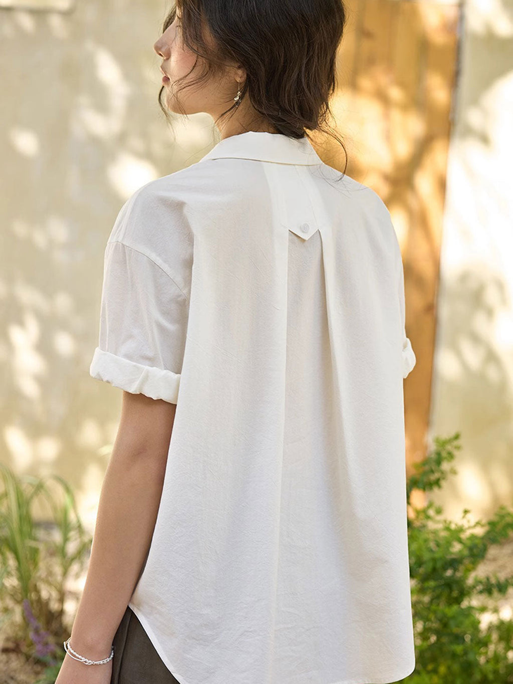 Ava Casual Lapel Solid Color Shirt