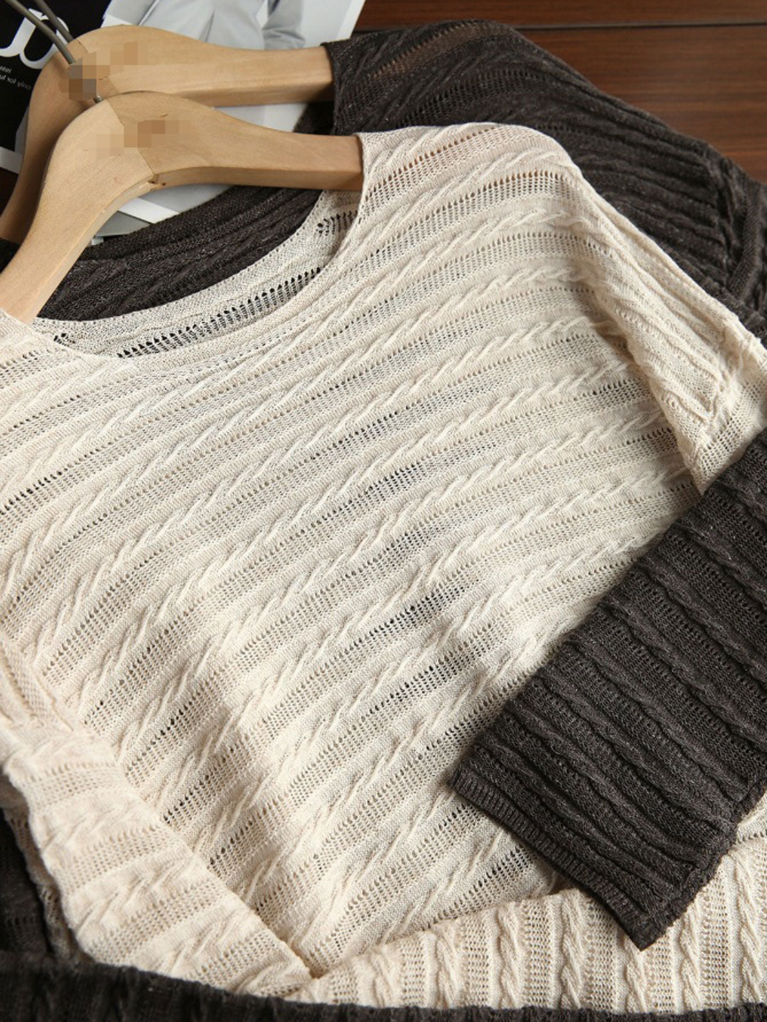 Chloe Loose Crew Neck Solid Color Knitted Top