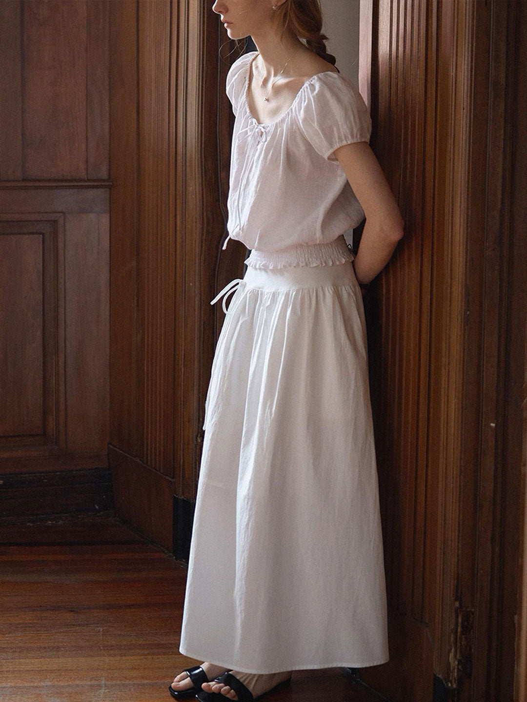 Sophia Loose Crew Neck Solid Color Blouse