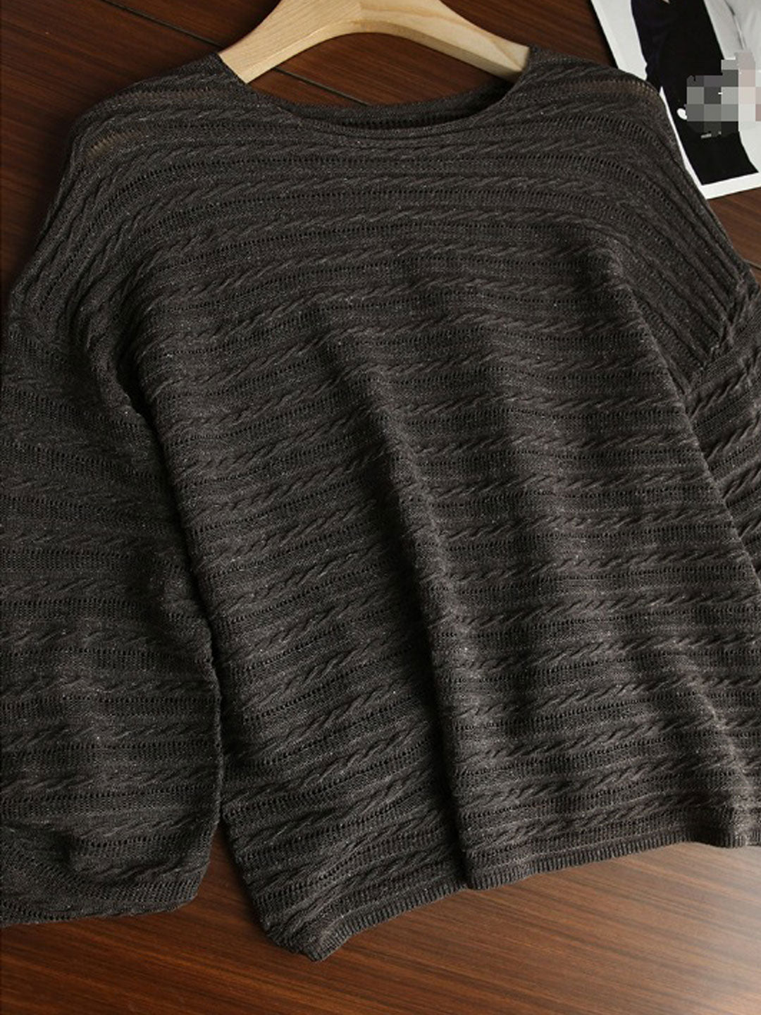 Chloe Loose Crew Neck Solid Color Knitted Top